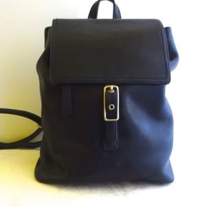 Coach Black Leather Backpack/Bucket Bag